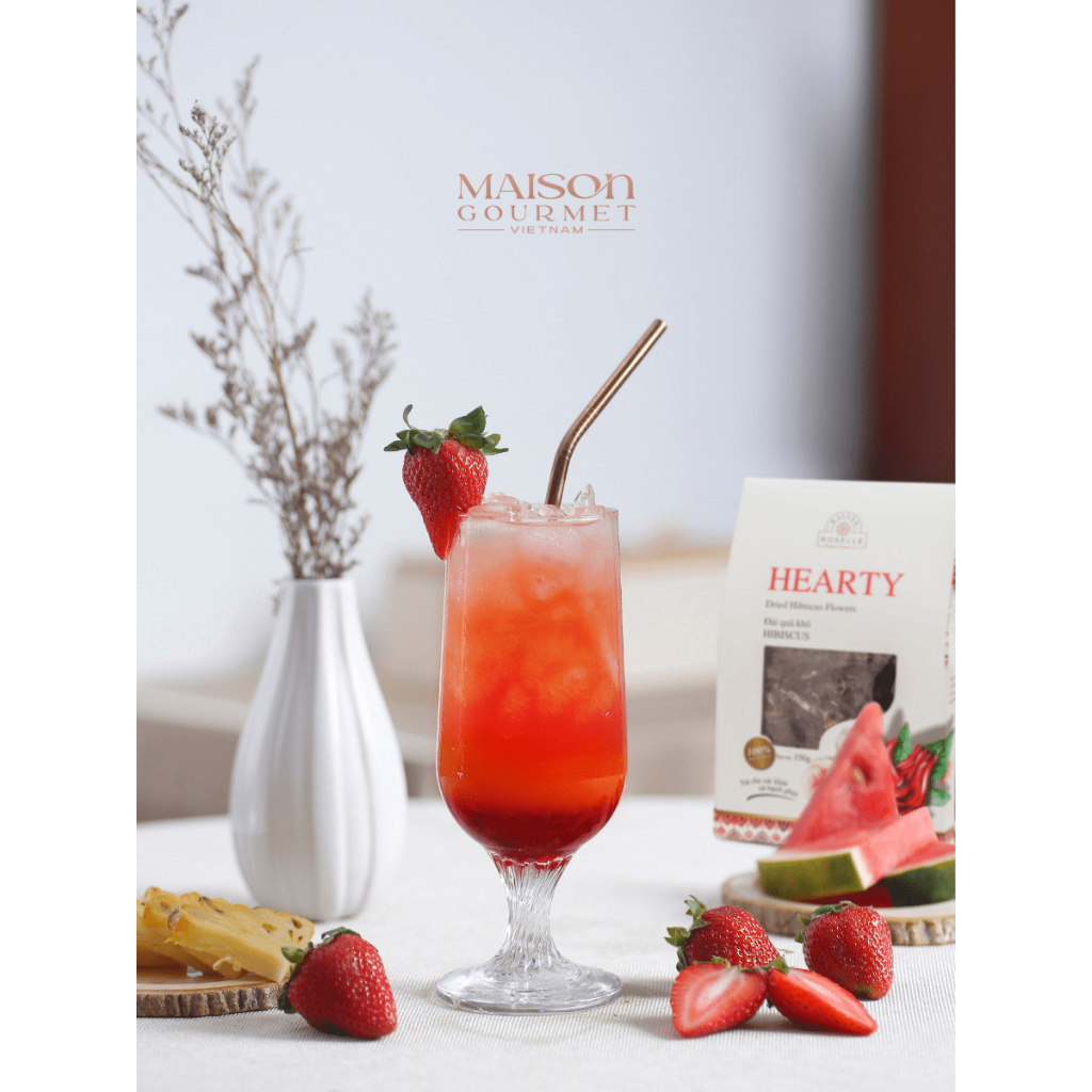 Đài Quả Khô - Trà khô Hibiscus  Loại 1 Vùng nguyên liệu Hibiscus và Sấy trực tiếp tại nhà máy Maison Gourmet