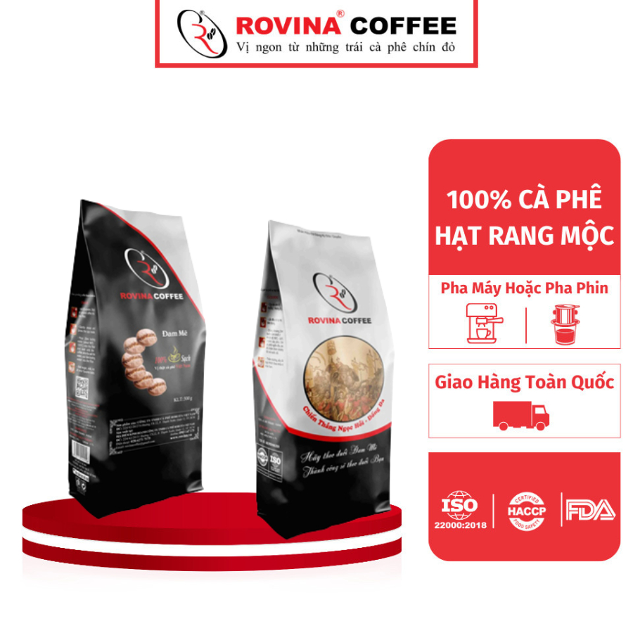 Cà Phê Rovina Đam Mê- Pha Phin - Gói 500gr Mùi Thơm Quyến Rũ, Đậm Đà Mang Lại Những Tách Cà Phê Tuyệt Hảo Rovina Coffe