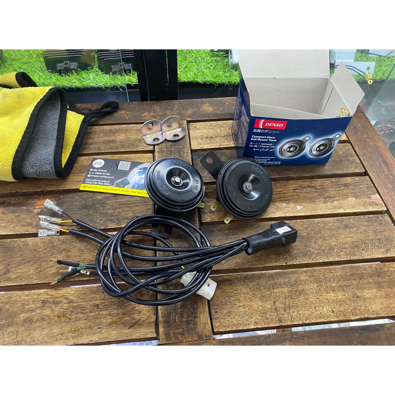 Bộ Còi Denso Chính Hãng Kèm Mạch Relay