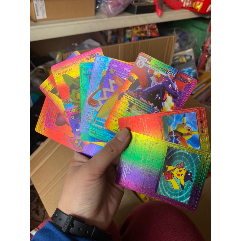 Thẻ bài 7 màu pokemon  bộ 10 lá
