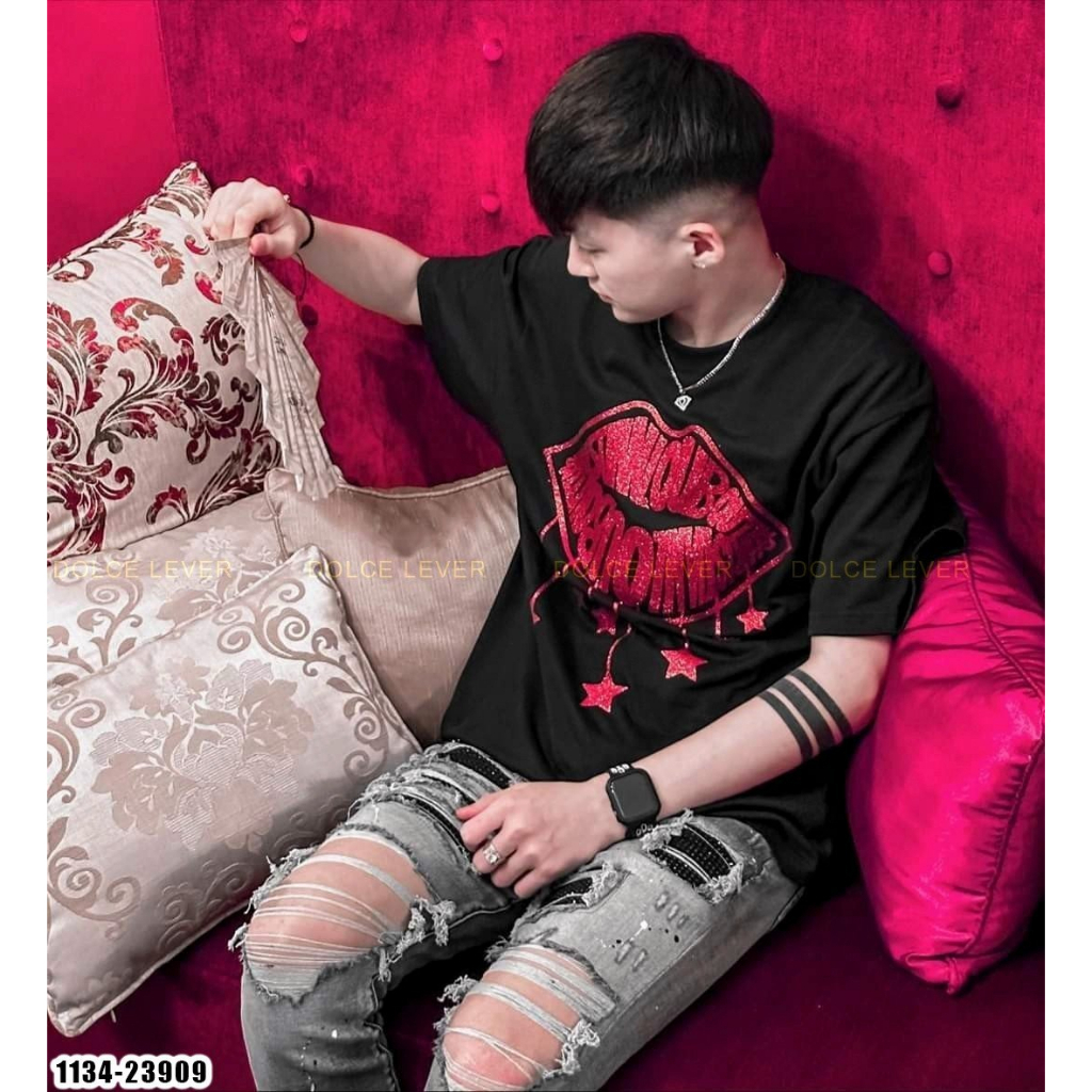 Áo LC Kim Tuyến - Áo Môi Kim Tuyến Cotton 4 Chiều Mẫu Cháy Phố Hotrend 2023