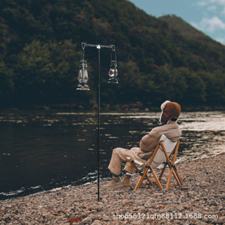 Thanh Treo Đèn, Cột Treo Đồ Có Móc Treo Đôi Dã Ngoại Ngoài Trời Gấp Gọn Hợp Kim Nhôm Thiết Kế Tiện Lợi Cool Camp