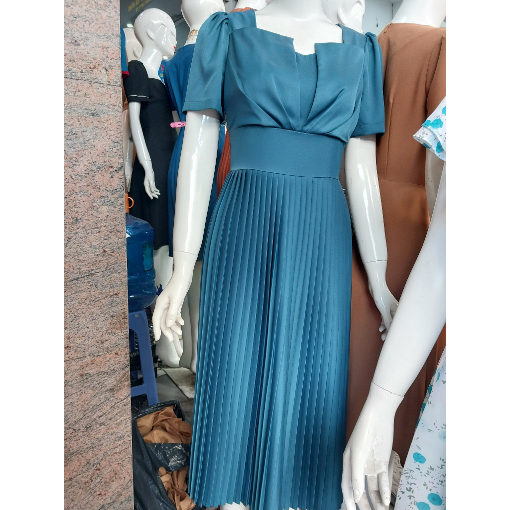 Đầm công sở xếp ly cách điệu