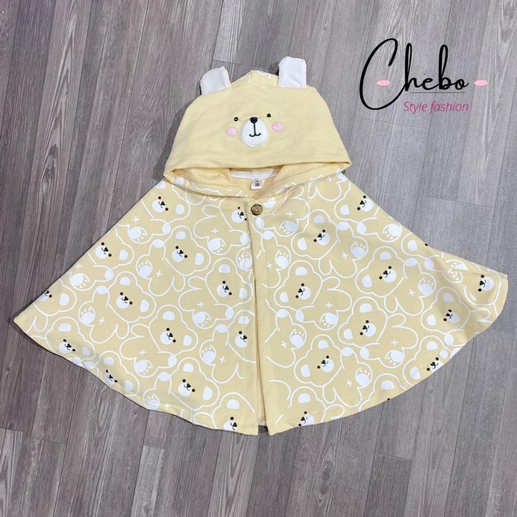 Áo choàng nắng cho bé trai bé gái Hàng Quảng Châu chất cotton da cá dày dặn thấm hút mồ hôi cực tốt