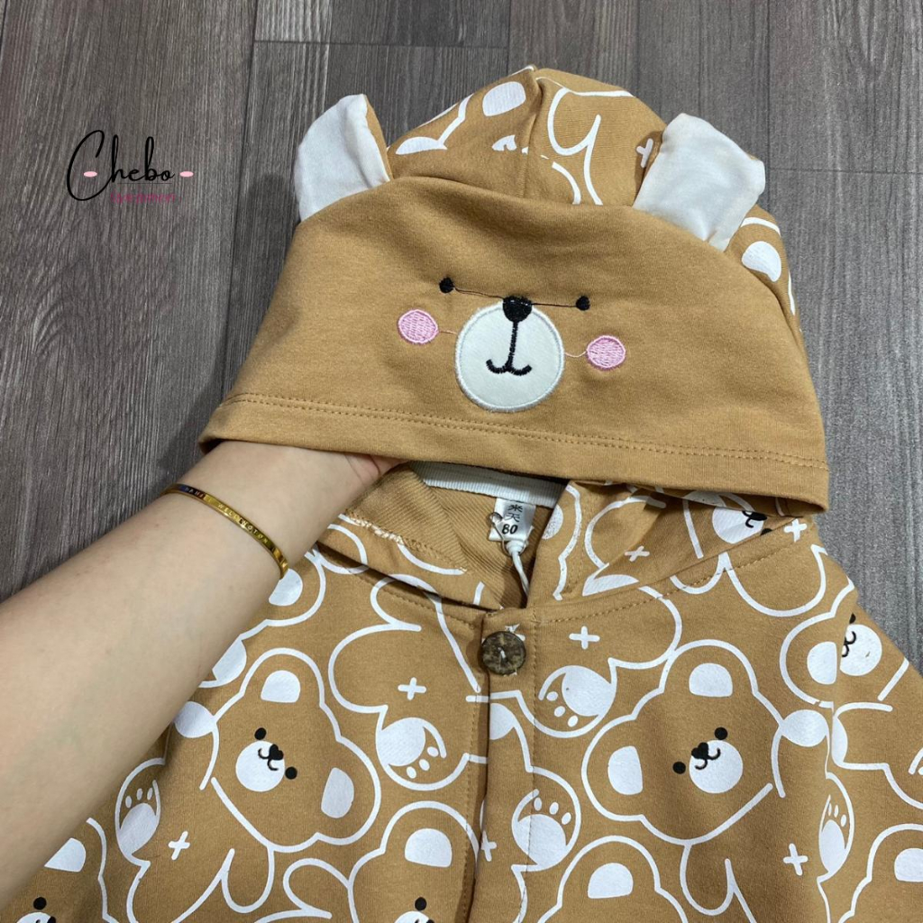 Áo choàng nắng cho bé trai bé gái Hàng Quảng Châu chất cotton da cá dày dặn thấm hút mồ hôi cực tốt