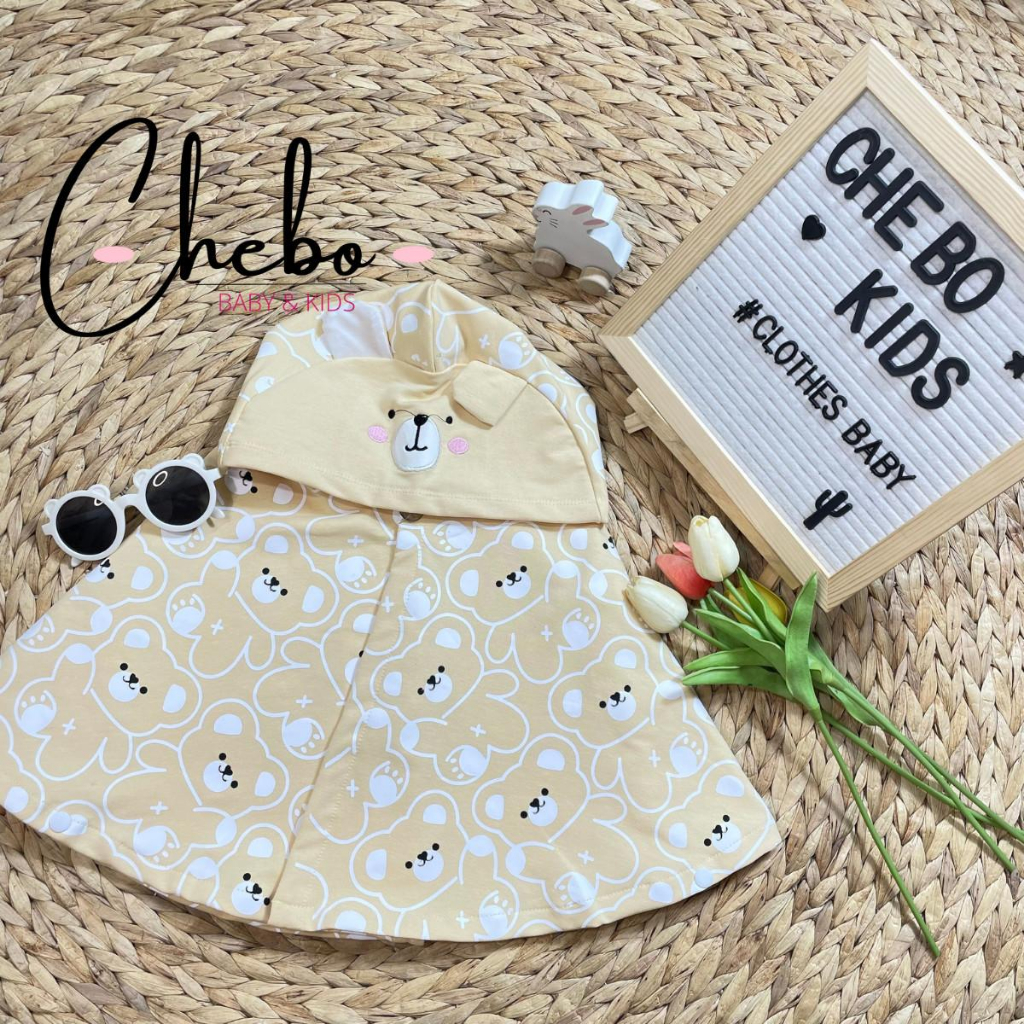 Áo choàng nắng cho bé trai bé gái Hàng Quảng Châu chất cotton da cá dày dặn thấm hút mồ hôi cực tốt