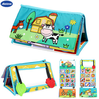 Thảm phát triển thị giác, đồ chơi phản chiếu, đồ chơi Tummy Time cho bé Aipinqi