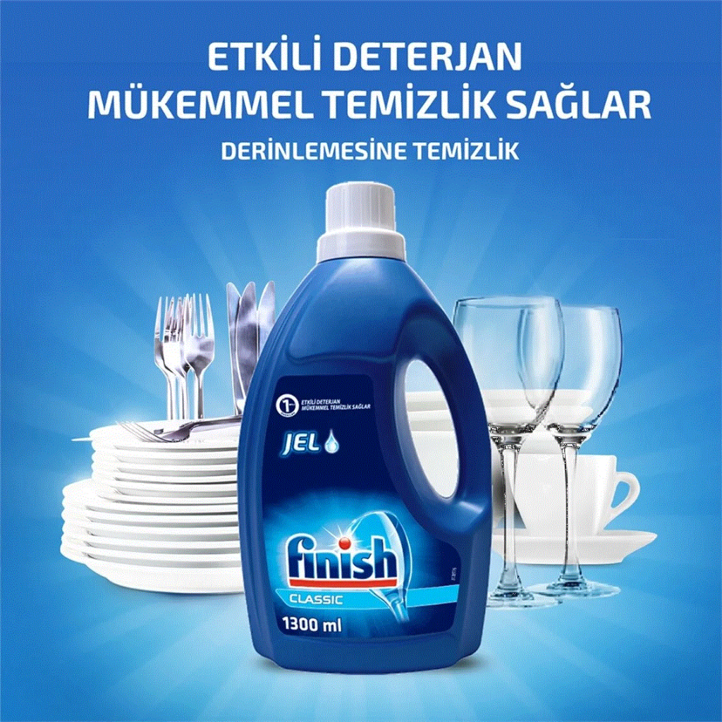 GEL Rửa bát Finish Classic 1300ml