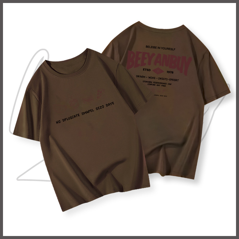 Áo thun phông nam BEEYANBUY wash nâu xám Đen T-shirt đẹp unisex 100% cotton-A2698