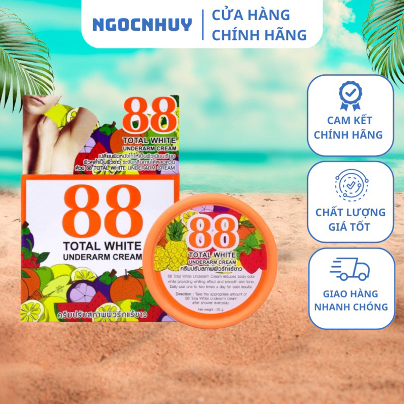 Kem 88 Total White Giảm Thâm Nách, Bikini 35gram Thái Lan (Chính Hãng)