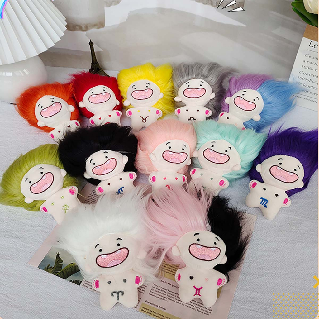 Gấu Bông Cung Hoàng Đạo Búp Bê 12 Chòm Sao Chính Hãng Tóc Rơ Cute 10cm Giá Rẻ Nhất Nhồi Bông Không Răng Real Vui Nhộn