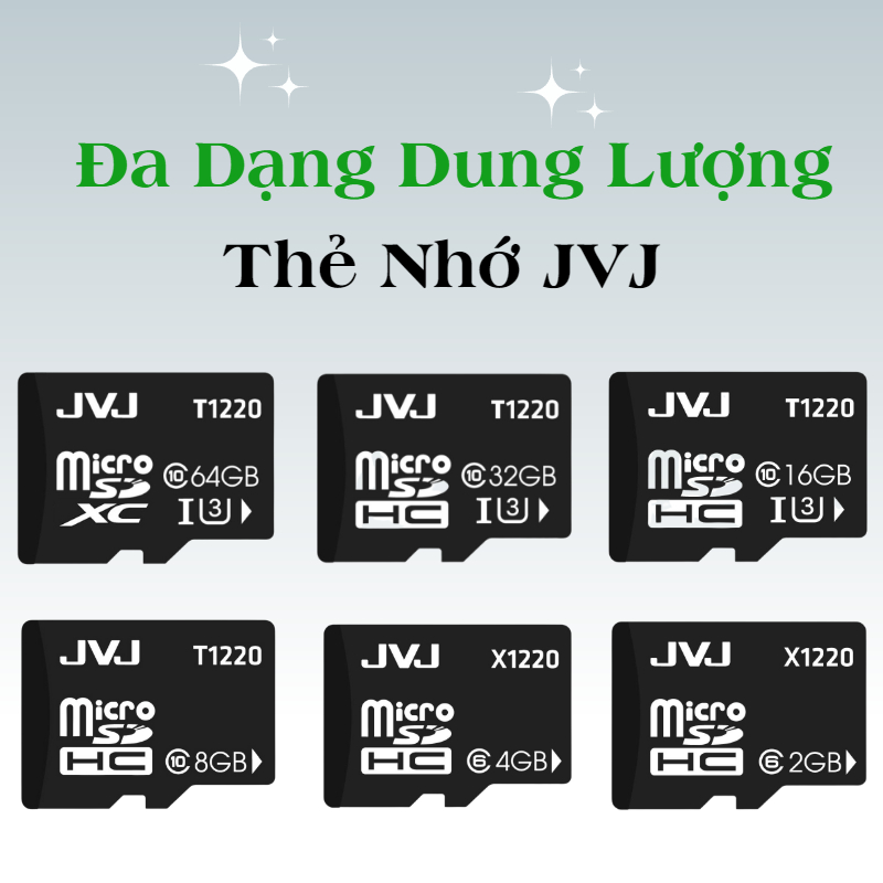 Thẻ nhớ JVJ / JVJ PRO 64GB 32GB 16GB 8GB 4GB, Class 10, Chuyên Camera, Điện Thoại, Máy Ảnh - Thẻ nhớ camera | BH 5 Năm