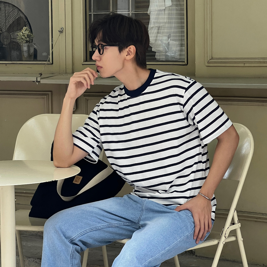 ÁO THUN DIVIDE BRAND UNISEX KẺ NGANG NHIỀU MÀU