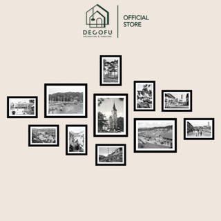 Bộ Khung ảnh treo tường DECOFU cỡ lớn, bộ khung tranh trang trí decor phòng treo tường hiện đại L11- miễn phí in ảnh