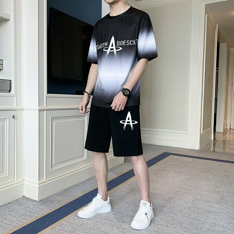 NHÌN LÀ MÁT  Bộ Nam Hè Thể Thao Chất Thun Lạnh , Mẫu Loang  Chữ A Mới Đẹp Chất Sét Bộ Quần Áo SL