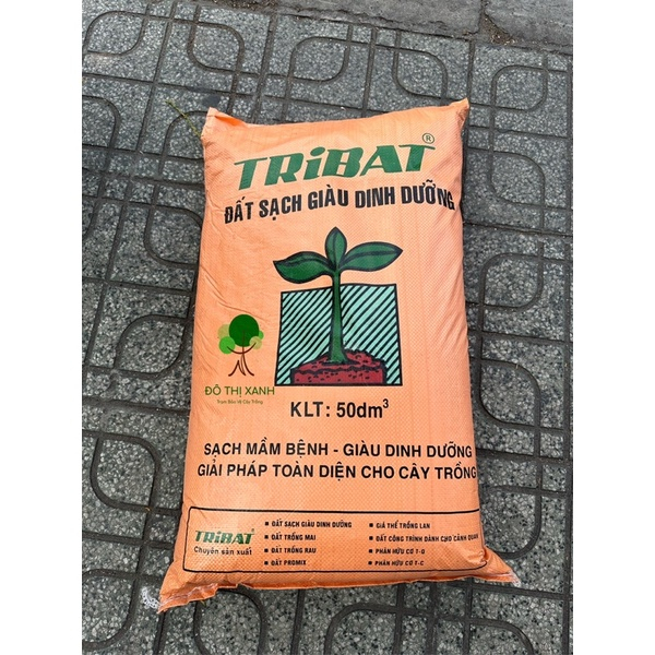 ĐẤT SẠCH GIÀU DINH DƯỠNG TRIBAT 50DM3, giá thể trồng cây siêu tiết kiệm