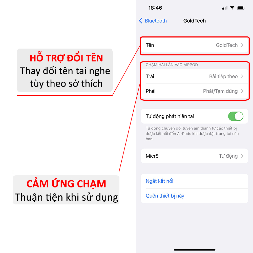 Tai nghe bluetooth không dây Hoco ES39, nghe nhạc liên tục trong 5 giờ, công nghệ 5.0, hỗ trợ sạc không dây