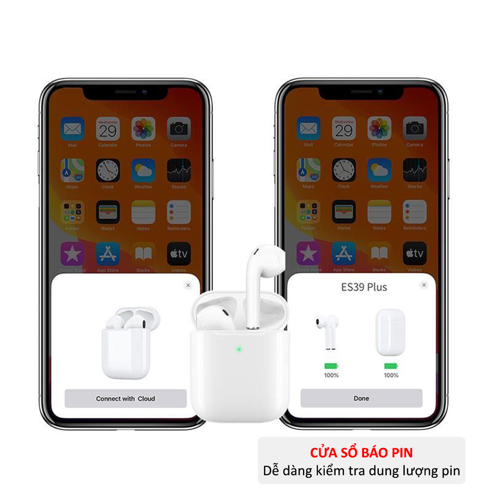 Tai nghe bluetooth không dây Hoco ES39, nghe nhạc liên tục trong 5 giờ, công nghệ 5.0, hỗ trợ sạc không dây