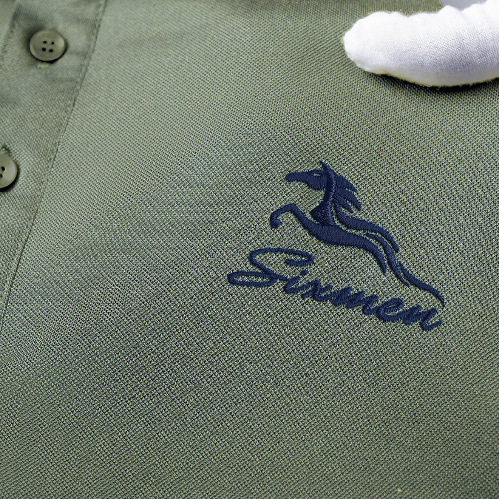 Áo Polo nam cao cấp cổ bẻ  SIXMEN Mã Đáo Thành Công - Xám Bơ - Polo vải cá sấu cotton CVC Thoáng mát