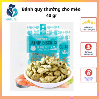 Bánh quy vị catnip cho mèo 40gr giúp tiêu hóa tốt, sảng khoái, giảm stress mèo