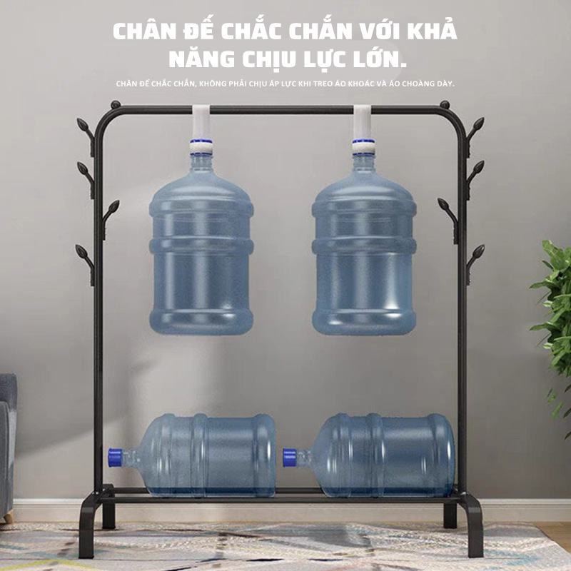 Kệ Treo Quần Áo Đa Năng 3 Trong 1 Kèm Kệ Để Giày Dép Và Móc Treo Túi/ Mũ/ Khăn Hiện Đại Tiện Dụng