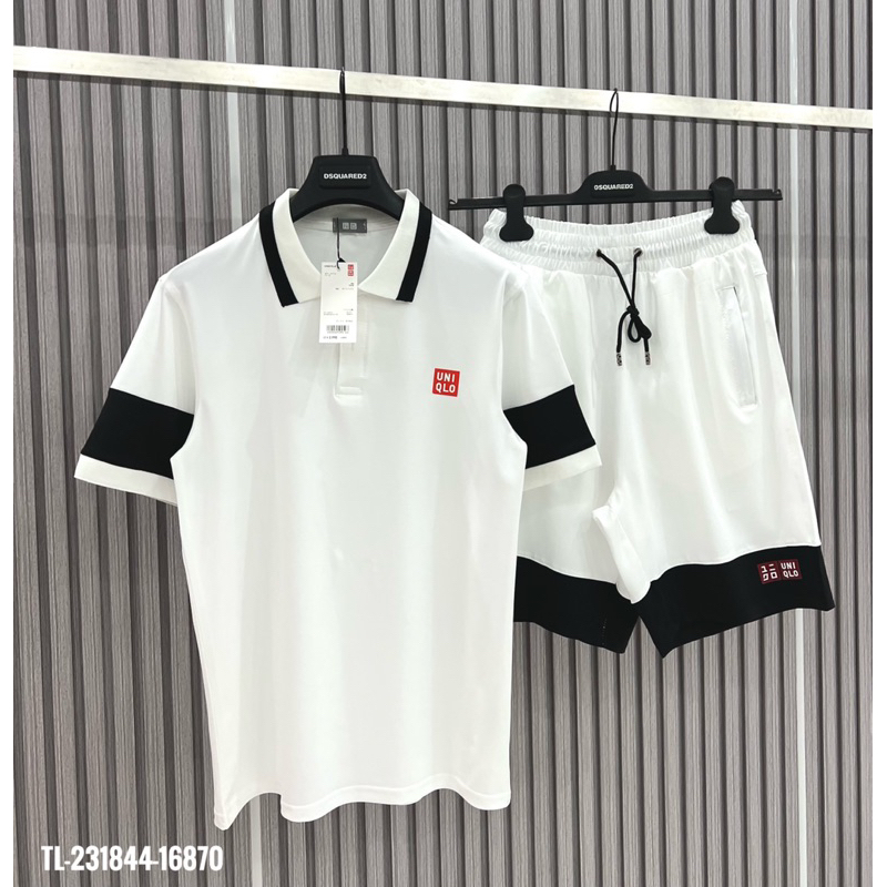 🔥Hot🔥Bộ thể thao áo polo phối tay thiết kế hot trend Nam nữ New 2023