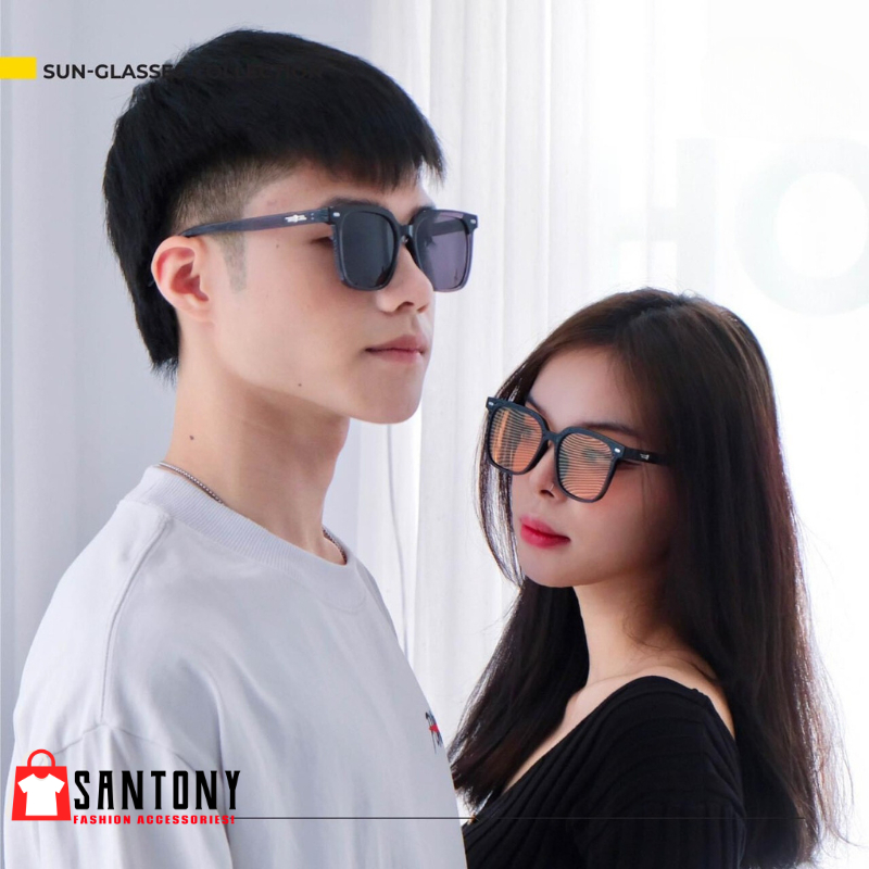 Kính mát gọng vuông SANTONY thiết kế ulzzang nhiều màu sắc cá tính dành cho nam nữ