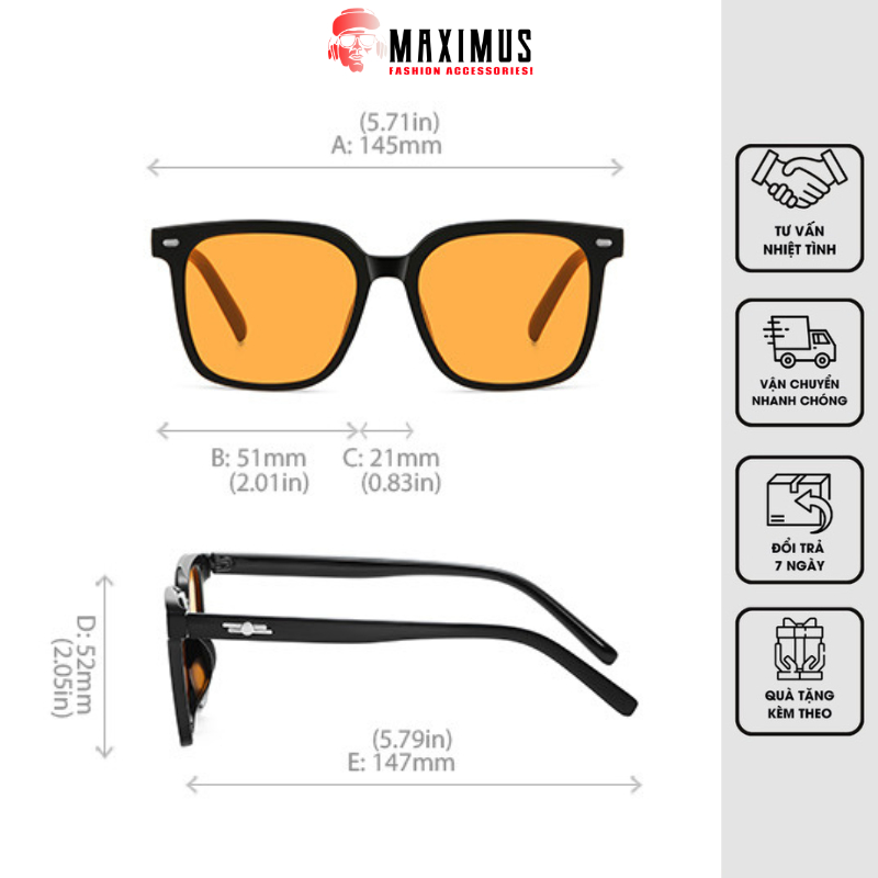 Kính mát gọng vuông SANTONY thiết kế ulzzang nhiều màu sắc cá tính dành cho nam nữ