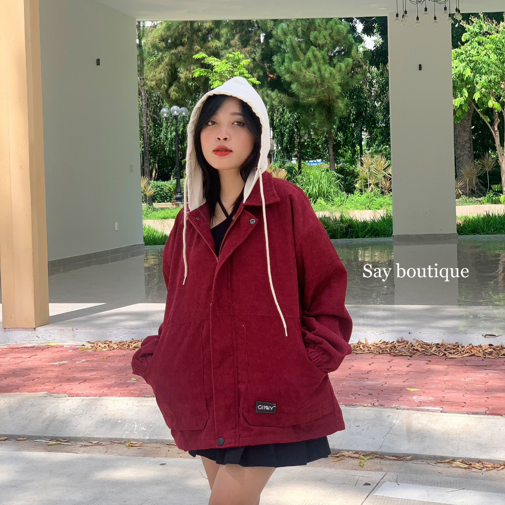 Áo Khoác Tăm Formal Form Rộng Unisex 2 Lớp Thoáng Mát ,Có túi trong , nón to Tiện Lợi