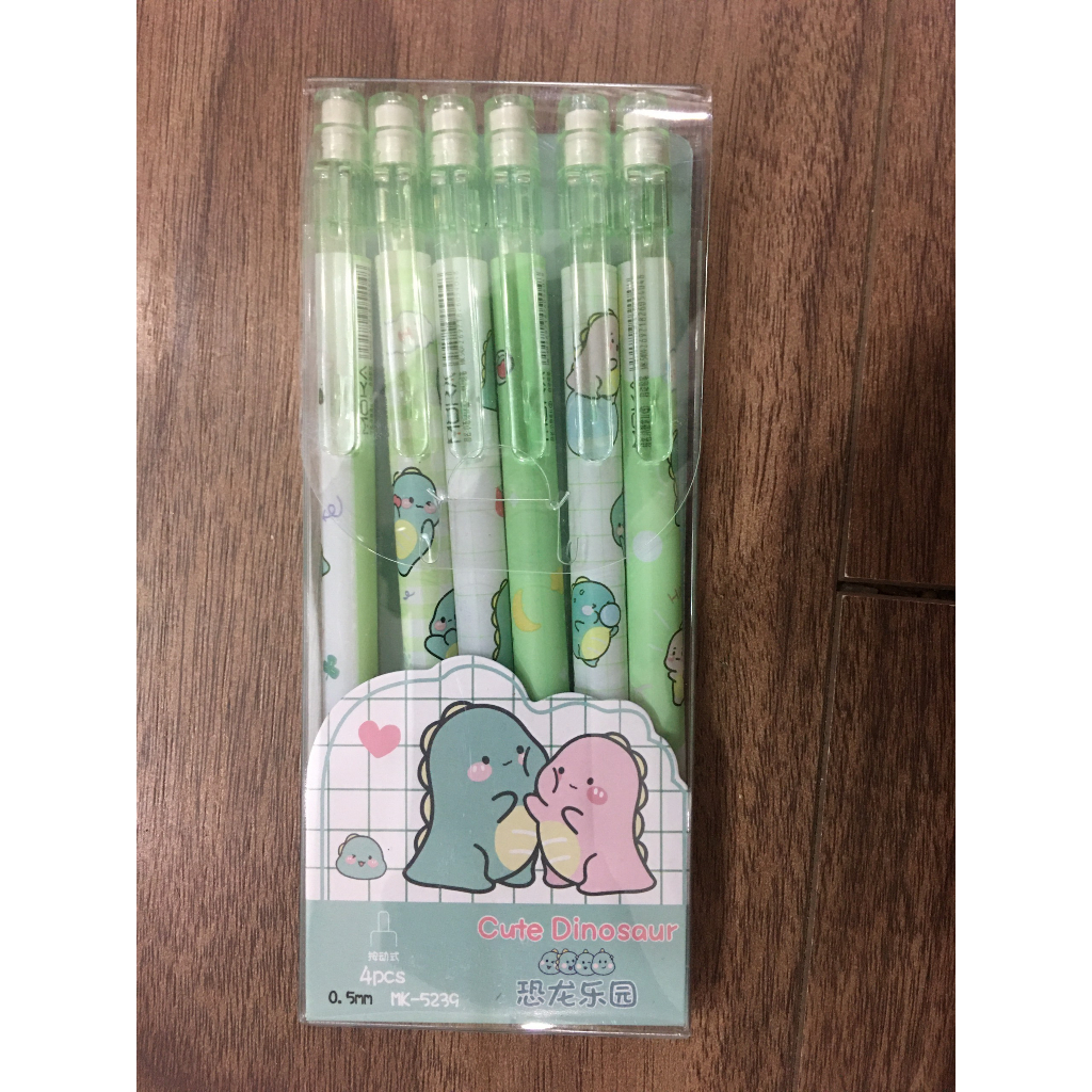 Set 4 Bút Chì Kim Bấm 2B Và 100 Ngòi 0.5mm Hoạt Hình Cute