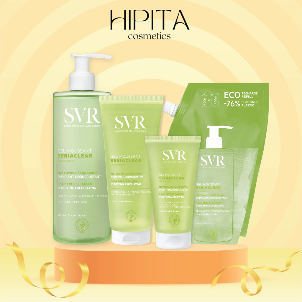Sữa Rửa Mặt SVR Sebiaclear Gel Moussant, da dầu mụn