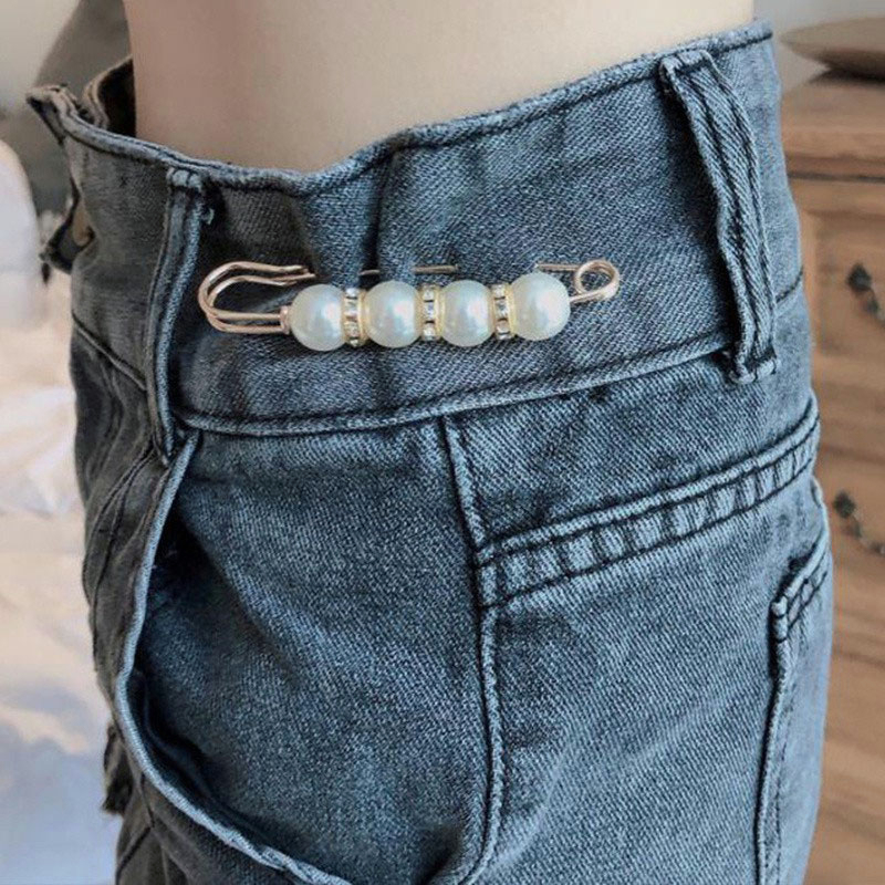 🍒🍒CHERRYKOKO Thắt Lưng denim Đính Ngọc Trai Thời Trang Dành Cho Nữ