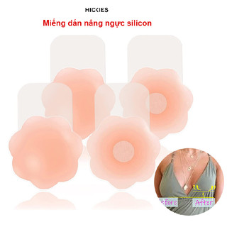 Miếng dán nâng ngực silicon Sbra giúp kéo ngực, chống chảy xệ hình tròn đủ size A,B,C,D - hickies