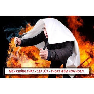 Chăn chữa cháy sợi thủy tinh/dập lửa/cứu hỏa dành cho người lớn và trẻ em - Khổ người lớn 1.8m x 1.8m - Trẻ em 1m x 1m