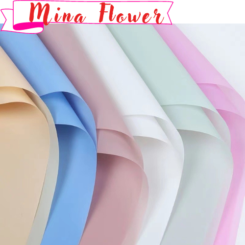 Giấy gói hoa Giấy trơn 2 mặt 1 màu 58*58cm Phụ kiện gói hoa Decor phòng - Mina Flower