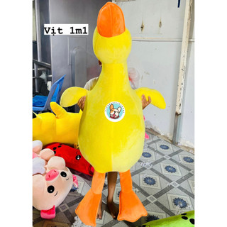 Gấu bông vịt vàng khủng lồ 1m1, gấu bông vịt vàng má hồng siêu cute 1m1 dễ thương cho bé