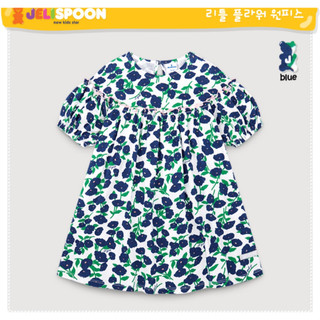 Váy cộc Jelispoon trắng hoa navy bé gái dẽ thương Nga Fish VT1H2 ( form to )