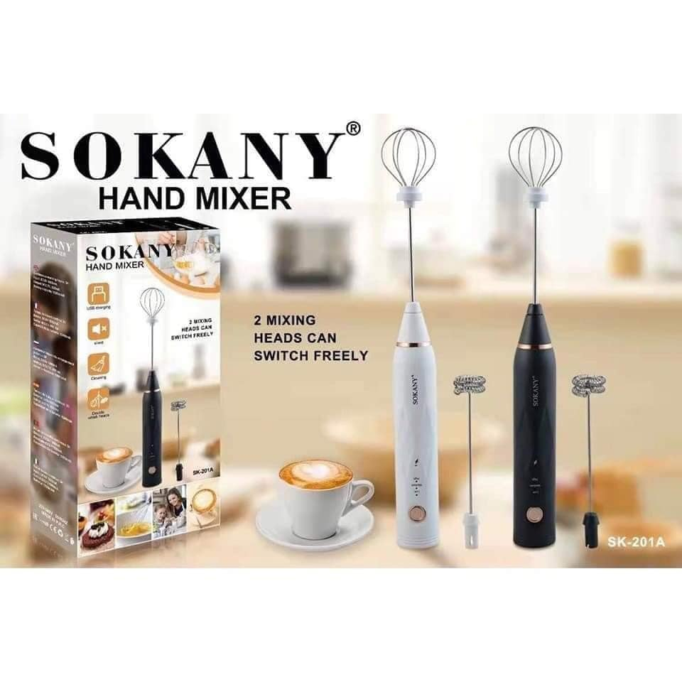 Máy đánh bọt cafe, đánh trứng Sokany Cầm tay 3 tốc độ đánh tiện lợi