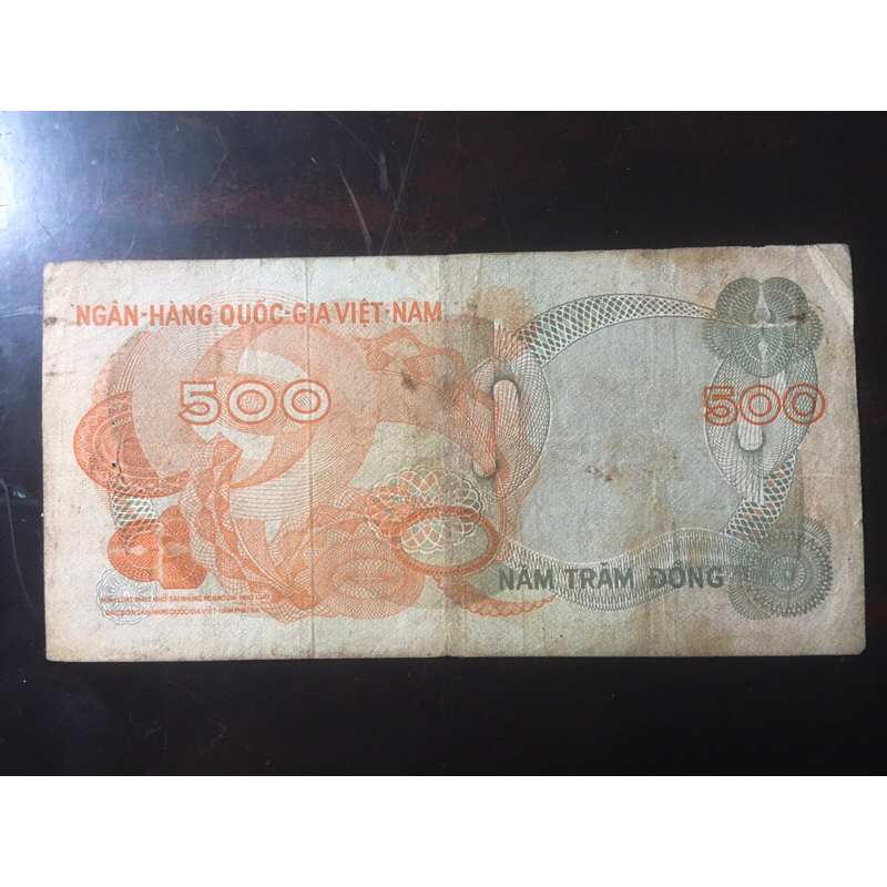 Tờ sưu tầm 500 đồng 1969 màu cam