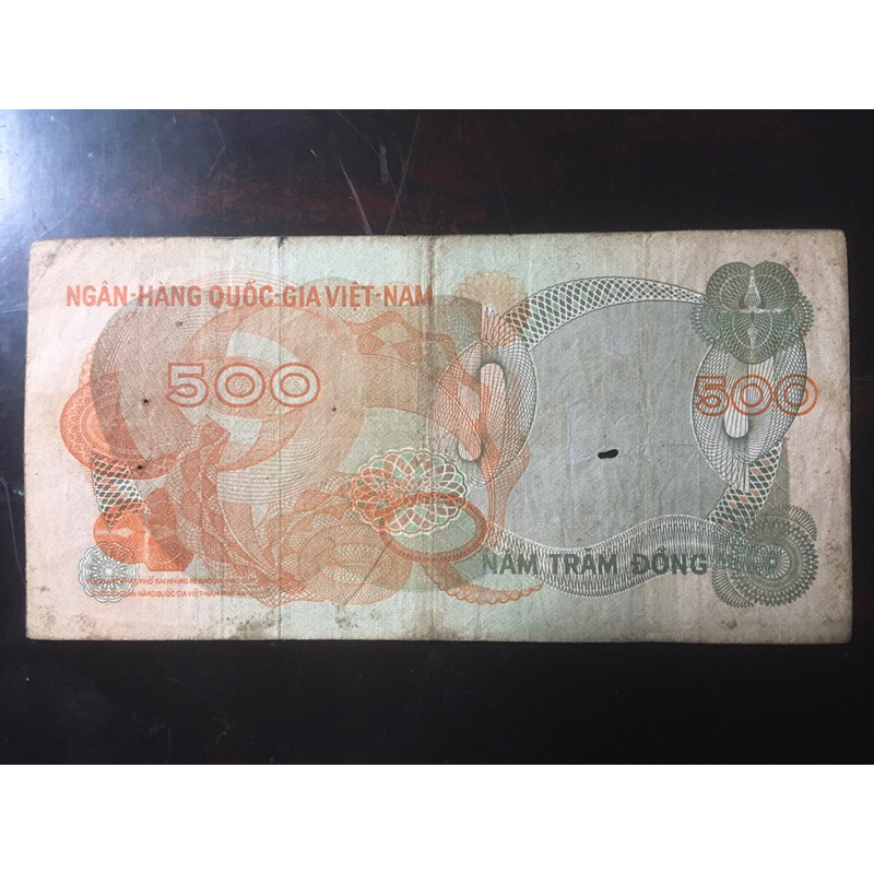 Tờ sưu tầm 500 đồng 1969 màu cam