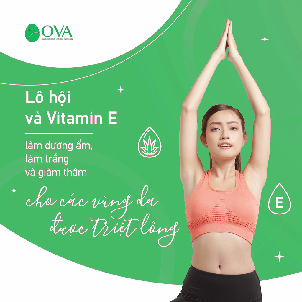 Kem tẩy lông vùng kín OvaMin tẩy lông body triệt lông nách chân tay không kích ứng da 100ml