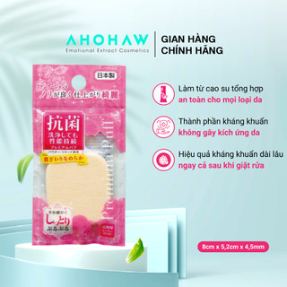 Bông Phấn Trang Điểm Kháng Khuẩn Seiwa Pro Hàng Nội Địa Nhật Bản