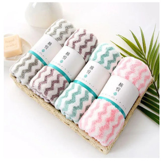 Khăn mặt cao cấp kích thước 30x50cm (Màu ngẫu nhiên - khăn kẻ ngang)