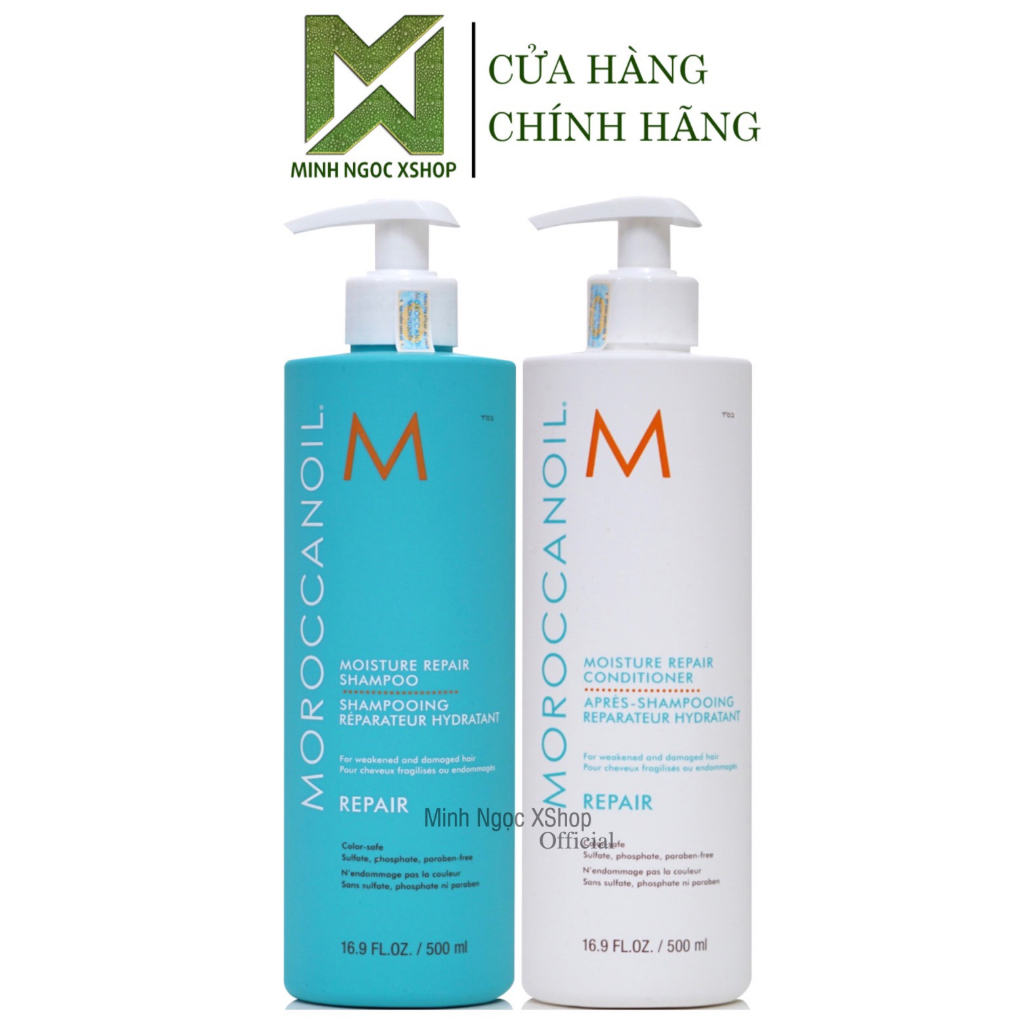 Dầu gội xả phục hồi, dưỡng ẩm, tăng phồng, siêu mượt Moroccanoil 500ML