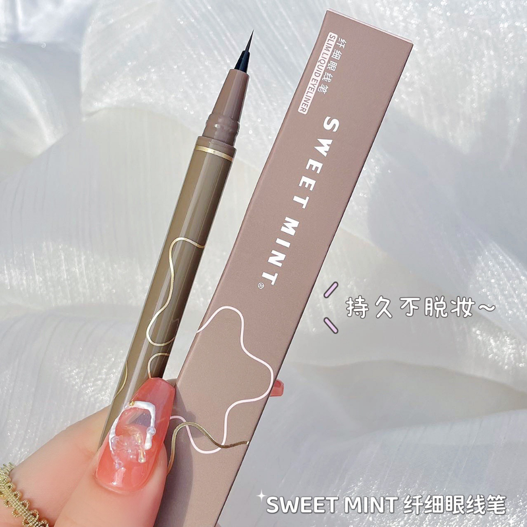 Bút Kẻ Mắt Dạng Lỏng SWEET MINT Slim Liquid Eyeliner 0.05mm Nhanh Khô Chống Thấm Nước Không Nhòe