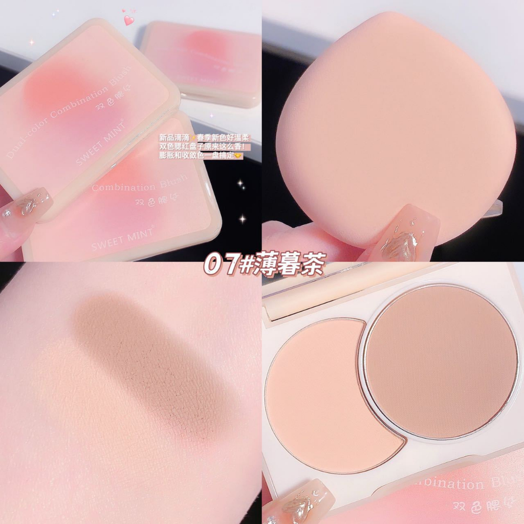 Bảng Phấn Má Hồng Sweet Mint 2 Màu Phấn Mịn Nhẹ Nhàng Trang Điểm Tự Nhiên Chính Hãng