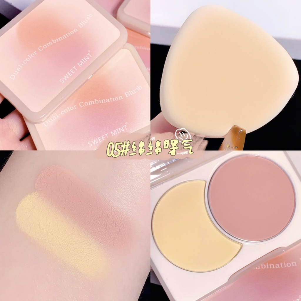 Bảng Phấn Má Hồng Sweet Mint 2 Màu Phấn Mịn Nhẹ Nhàng Trang Điểm Tự Nhiên Chính Hãng