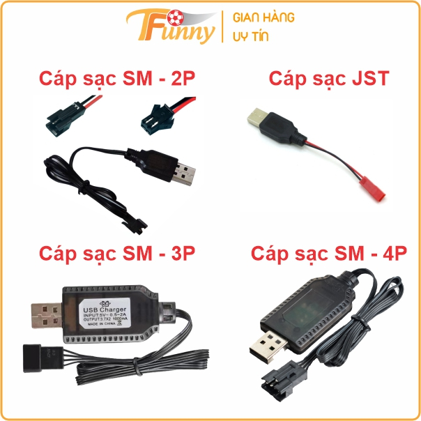 Pin Sạc Cho Ô Tô Điều Khiển, Xe Tăng, Máy Xúc, Cần Cẩu, Chân JST, Chân SM 2P, Chân SM 4P, 800mah, 1200mah, 2000mah