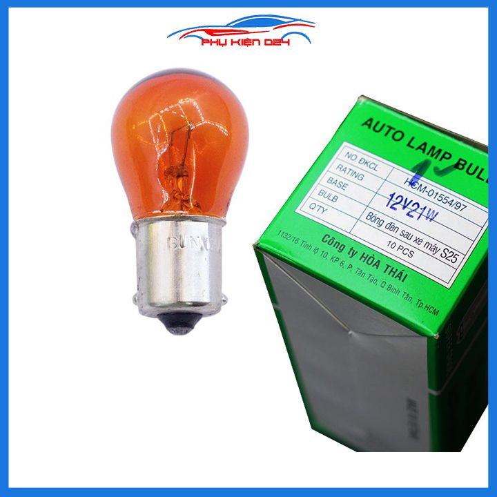 Bóng đèn hậu đui cài 1 tóc công suất 21W hãng con cú ánh sáng vàng