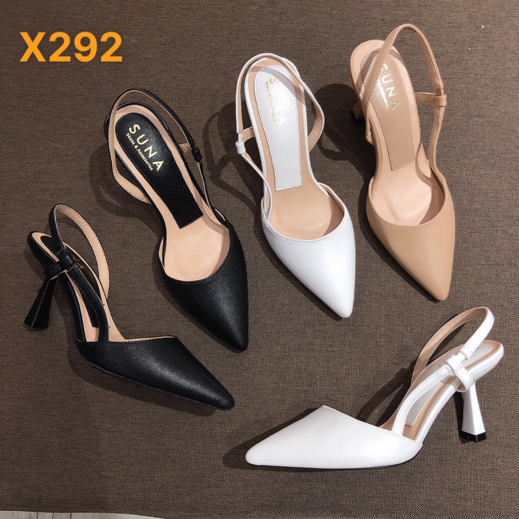 Sandal nữ bít mũi 7cm Hiệu Suna - X292